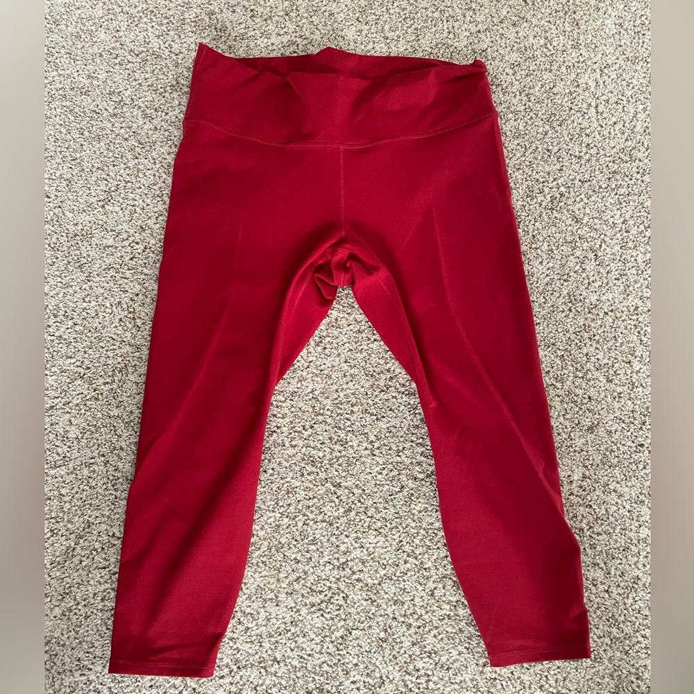 EUC | Fabletics | Red | Powerhold | Leggings | 7/8 length | 2X